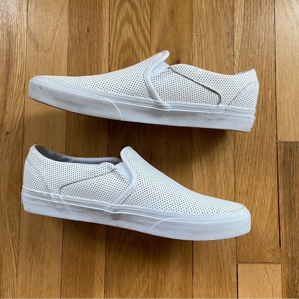 {Vans} White Asher Slip-On Sneaker - size 9 - Picture 4 of 5